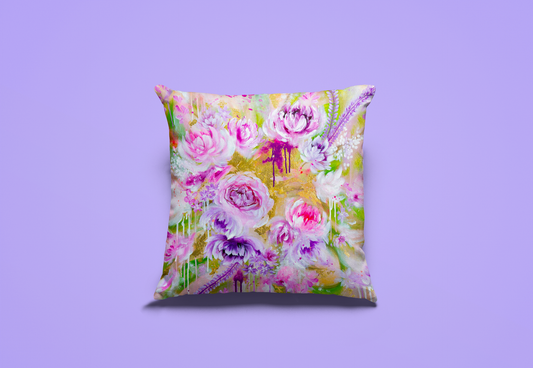 'Jardin de Fees' Throw Pillow