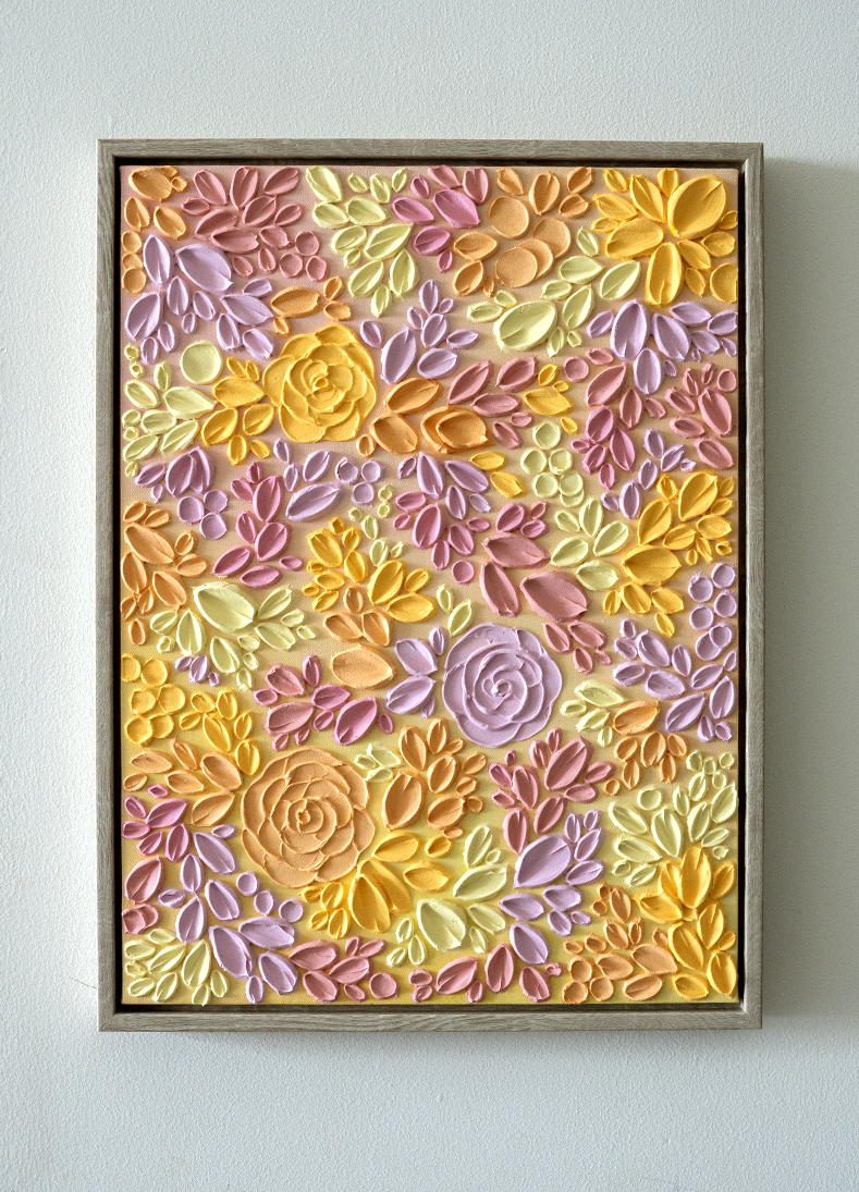 'Summer Bloom II' Textured Painting