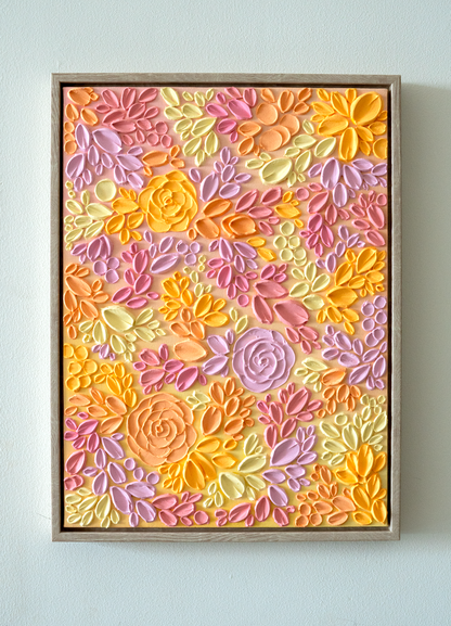 'Summer Bloom II' Textured Painting